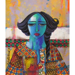Zohaib Rind, 12 x 14 Inch, Acrylic on Canvas, Figurative Painting, AC-ZR-126